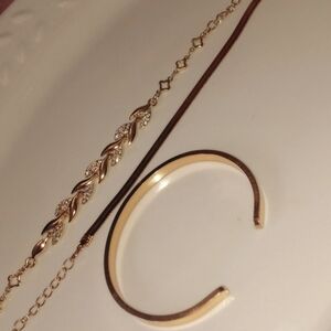 Bracelets set 3 gold plated